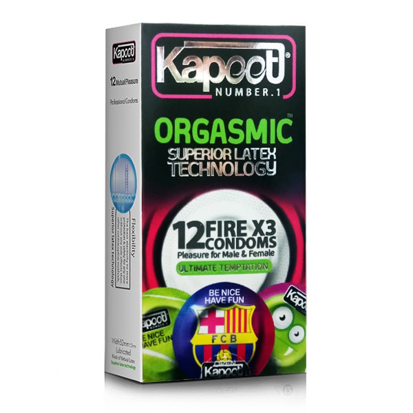 خرید کاندوم خاردار کاپوت مدل Orgasmic بسته 12 عددی