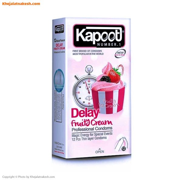 کاندوم-کاپوت-مدل-Delay-Fruity-Cream-بسته-12-تایی