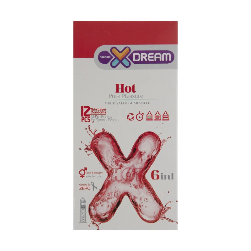کاندوم ایکس دریم مدل Hot بسته 12 عددی